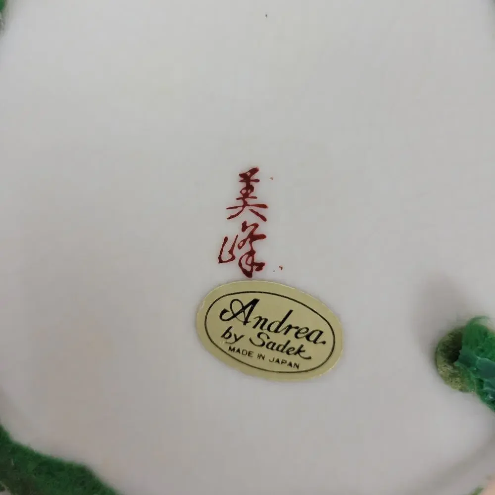 Vintage Andrea by Sadek Peacock Trinket Jewelery Box with Lid Made‎ in Japan